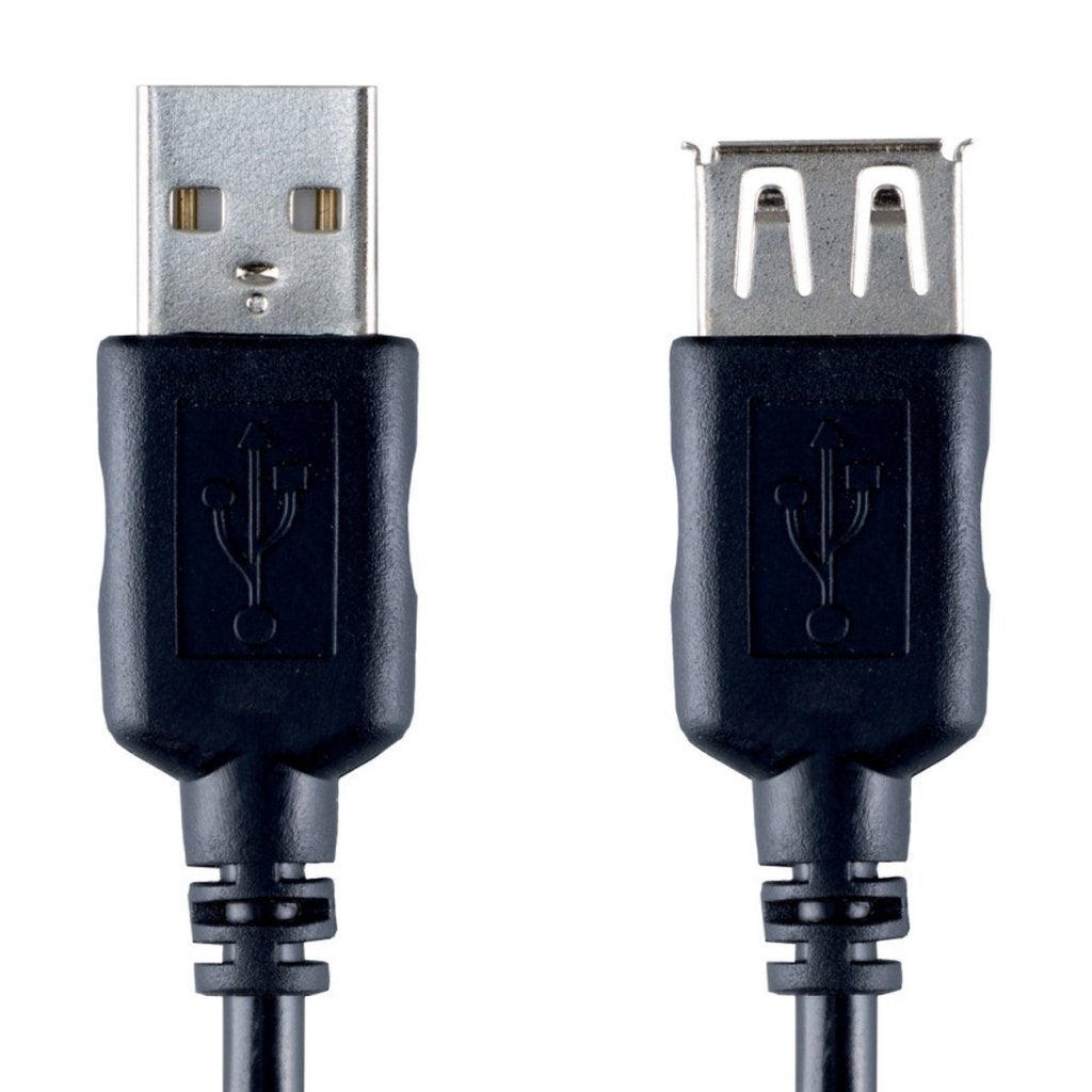 Bandridge USB 2.0 A moški do USB 2.0 A ženska 2 m črna