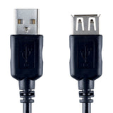 Bandridge USB 2.0 A moški do USB 2.0 A ženska 2 m črna