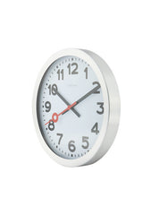 NEXTIME NE-3998AR WALL-Uhrschlitten. 19 cm, gebürstetes Aluminium, 'Station'