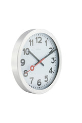 NEXTIME NE-3998AR WALL-Uhrschlitten. 19 cm, gebürstetes Aluminium, 'Station'