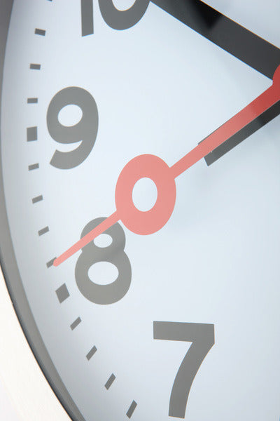 NEXTIME NE-3998AR WALL-Uhrschlitten. 19 cm, gebürstetes Aluminium, 'Station'