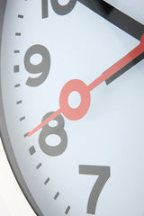 NEXTIME NE-3998AR WALL-Uhrschlitten. 19 cm, gebürstetes Aluminium, 'Station'