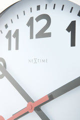 NEXTIME NE-3998AR WALL-Uhrschlitten. 19 cm, gebürstetes Aluminium, 'Station'