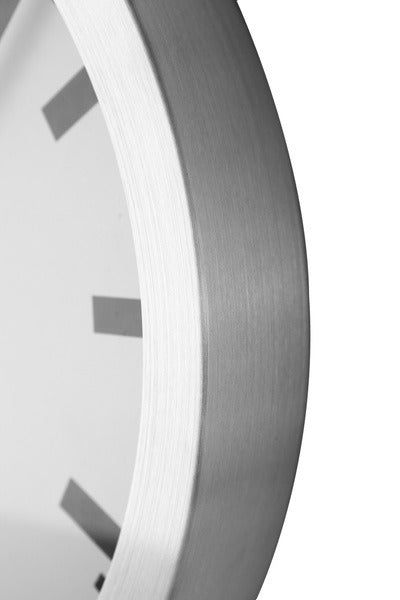 Nextime NE-3998st zegar ścienny. 19 cm, szczotkowane aluminium, „stacja”