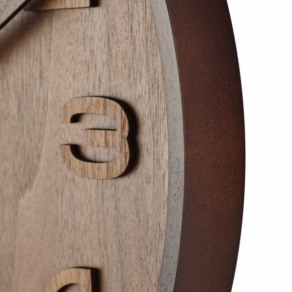 Nextime NE-3096BR Slajd zegar ścienny. 35 cm, drewno, brązowe, „drewniane medium”
