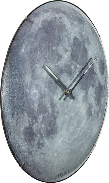 NEXTIME NE-3164 Wall clock slide. 35 cm, ball of glass, 'blue moon dome'