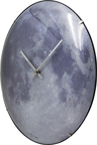 NEXTIME NE-3164 Wall clock slide. 35 cm, ball of glass, 'blue moon dome'