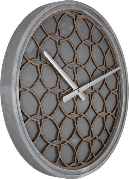 Nextime NE-3212BR Zegar ścienny. 39,5 cm, drewno polrynowe, szary