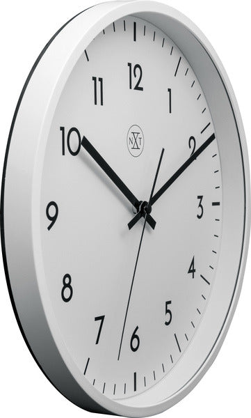 Nextime NX-7320 Zegar ścienny średnica NXT 30 cm z tworzywa sztucznego, biała tarcza