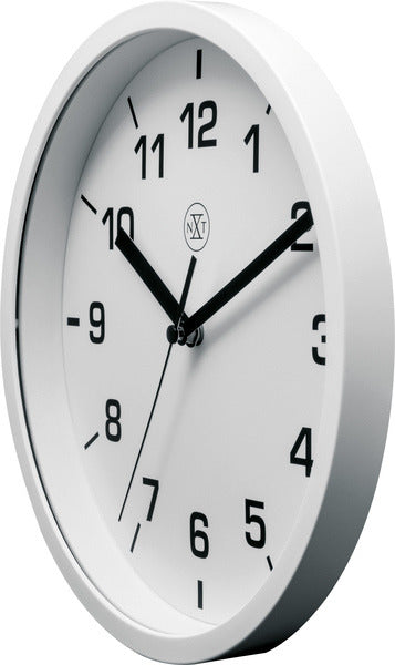 Nextime NX-7321WI Zegar ścienny NXT Średnica 20 cm z tworzywa sztucznego, biała tarcza