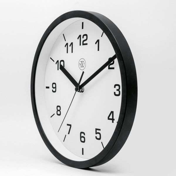 Nextime NX-7321WW Zegar ścienny NXT Średnica 20 cm plastikowa czarna, biała tarcza