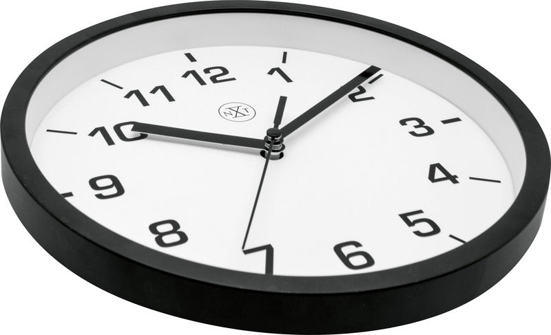 Nextime NX-7321WW Zegar ścienny NXT Średnica 20 cm plastikowa czarna, biała tarcza