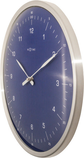 Nextime NE-3243BL Zegar ściany 60 minut Ø33 Metal Blue
