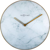 Nextime NE-8189wi veggklokke marmor Ø 40 cm hvit