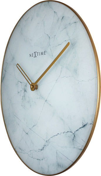 Nextime NE-8189wi veggklokke marmor Ø 40 cm hvit