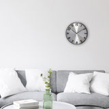 NextIme NE -3289GS kovinska stenska ura - 40 cm -quiet ura - kovina - odboj