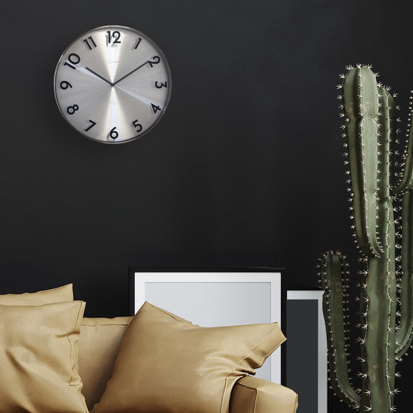 NextIme NE -3289GS kovinska stenska ura - 40 cm -quiet ura - kovina - odboj