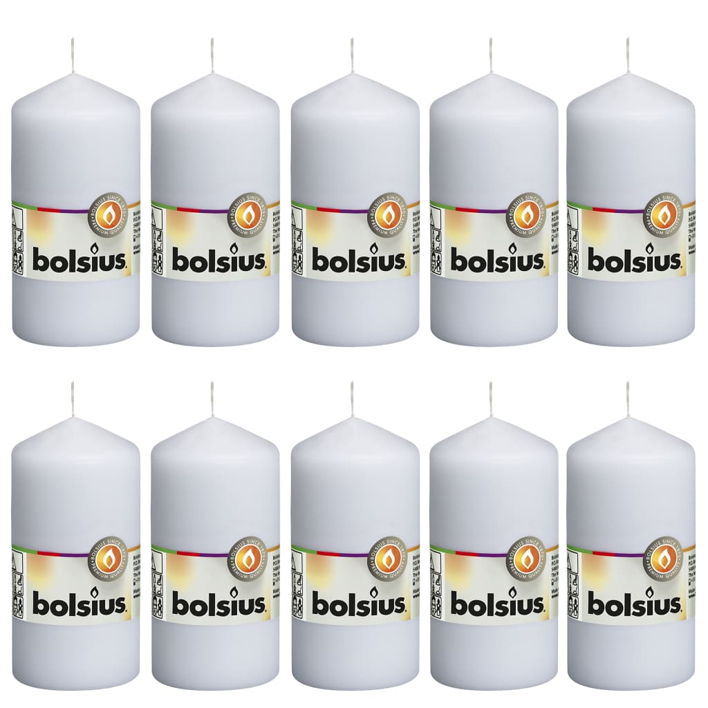 Bolsius Bolsius Stollen candles 10 pcs 120x58 mm white