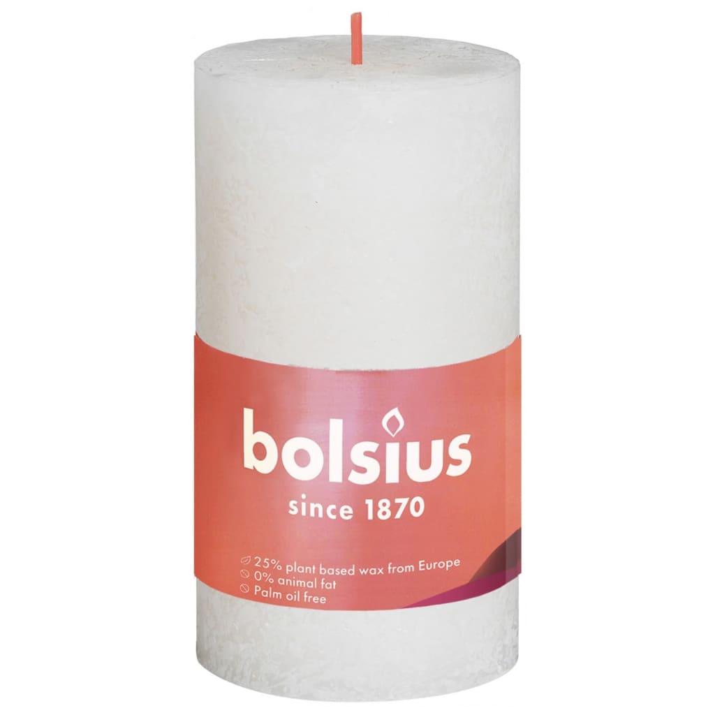 Bolsius Bolsius Stubbares Shine 8 st rustic 100x50 mm soft pearl colored