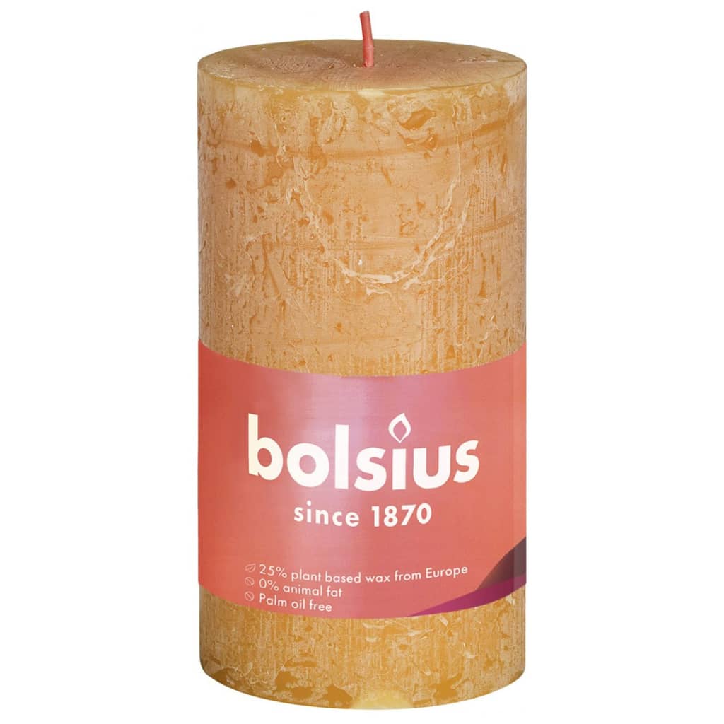 Bolsius Bolsius Stollen Shine 8 St Rustic 100x50 mm med rumenim