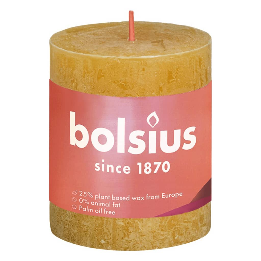 Bolsius Bolsius Stollen Shine 4 St Rustic 80x68 mm Honey Jaune
