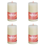 Bolsius Bolsius Stollen SHINE 4 ST Rustic 130x68 mm soft pearl colored