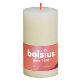 Bolsius Bolsius Stollen SHINE 4 ST Rustic 130x68 mm soft pearl colored