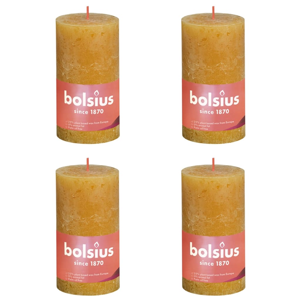 Bolsius Bolsius Stollen Shine 4 St Rustic 130x68 mm miel jaune