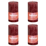 Bolsius Bolsius Stollen Shine 4 St Rustic 130x68 mm Red Red