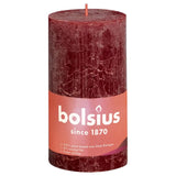 Bolsius Bolsius Stollen Shine 4 St Rustic 130x68 mm Red Red