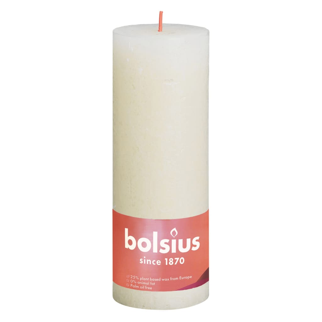 Bolsius Bolsius Stollen SHINE 4 ST Rustic 190x68 mm soft pearl colored