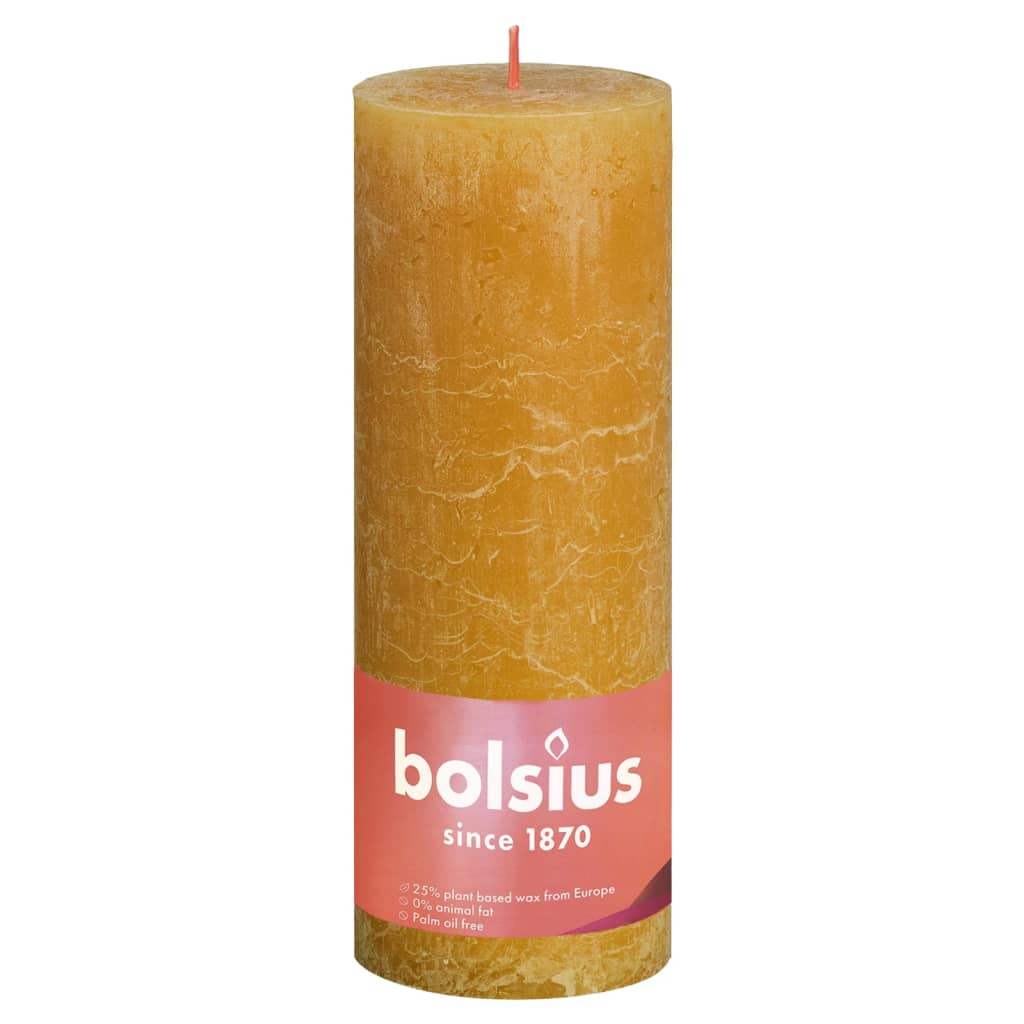 Bolsius Bolsius Stollen Shine 4 St Rustiek 190x68 mm Honiggelb