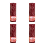 Bolsius Bolsius Stollen Shine 4 St Rustic 190x68 mm žametno rdeča