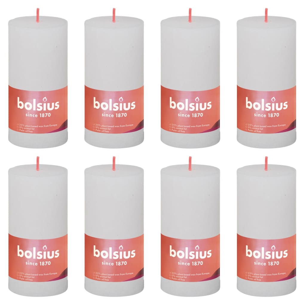 Bolsius Bolsius Stollen Shine 8 St Rustic 100x50 mm oblačno bela