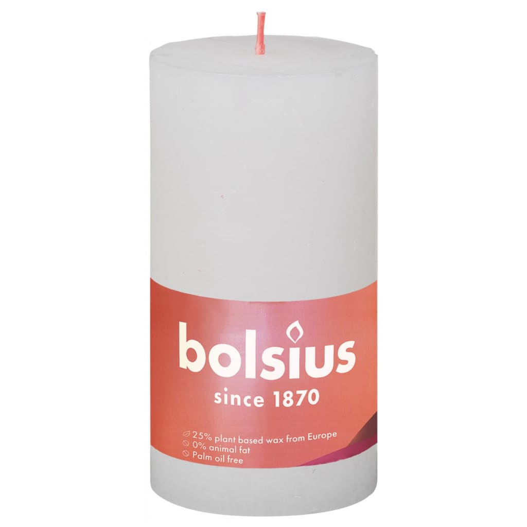 Bolsius Bolsius Stollen SHINE 4 ST Rustic 130x68 mm Cloudy White