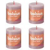 Bolsius Bolsius Stompkaarsen Shine 4 st rustiek 80x68 mm ash rose