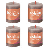 Bolsius Bolsius Stollen Shine 4 St. Rustic 80x68 mm Rustic Taupe