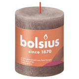 Bolsius Bolsius Stollen Shine 4 St. Rustic 80x68 mm Rustic Taupe