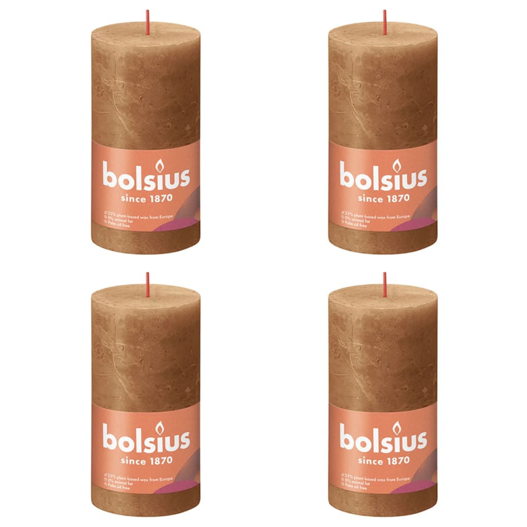 Bolsius Bolsius Stollen Shine 4 St Rustic 130x68 mm začimba rjava