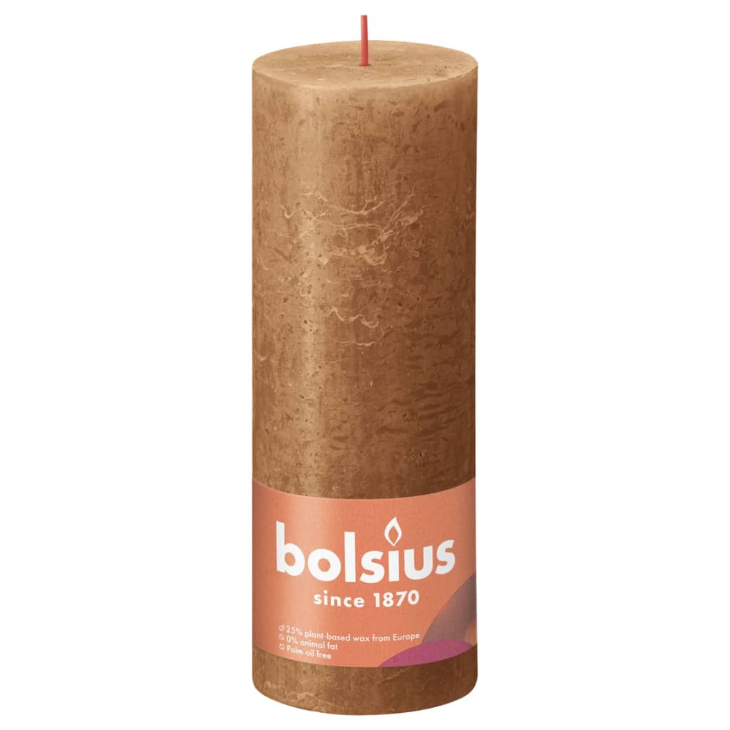 Bolsius Bolsius Stollen Shine 4 St Rustiek 190x68 mm začimba rjava