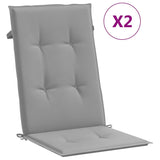 Vidaxl Garden chair cushions backrest 2 pcs 120x50x3 cm fabric gray