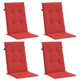 Vidaxl Garden Stol Puder 4 st Høj back 120x50x3 cm stof rød