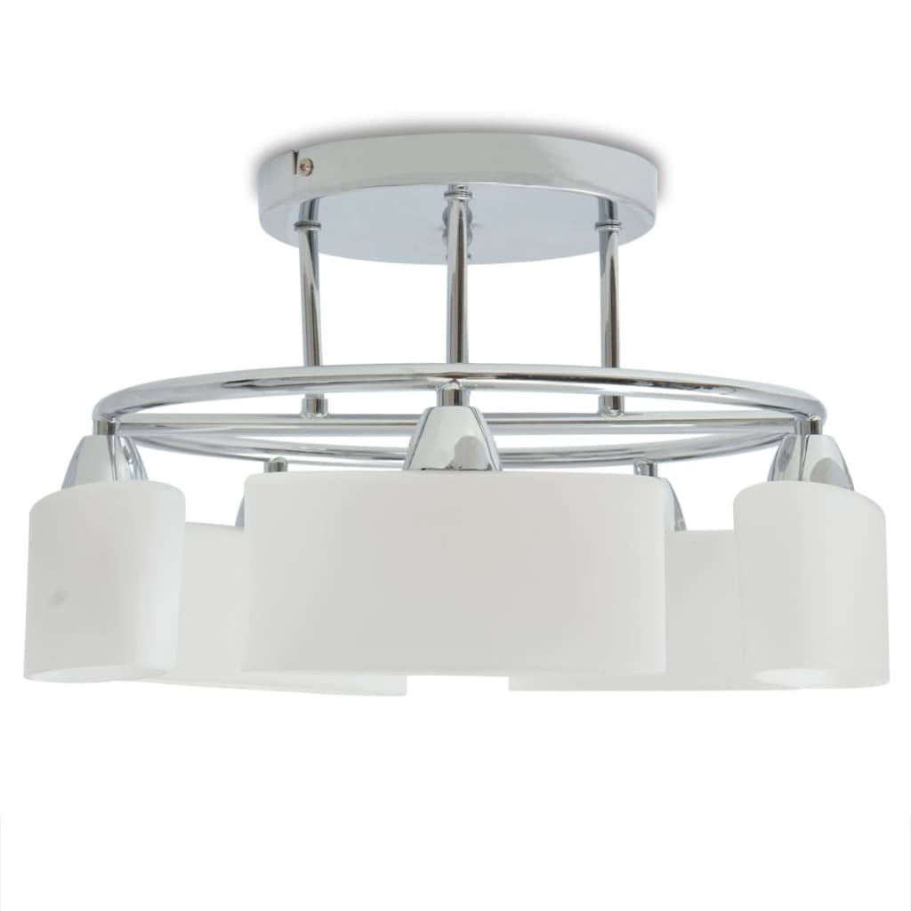 Lampa sufitowa vidaxl z elipsami -szklane maski 5xe14 200w