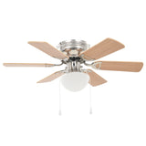Stropní ventilátor Vidaxl s lampou 82 cm světle hnědá
