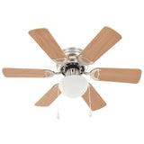 Stropní ventilátor Vidaxl s lampou 82 cm světle hnědá