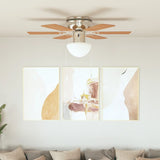 Stropní ventilátor Vidaxl s lampou 82 cm světle hnědá