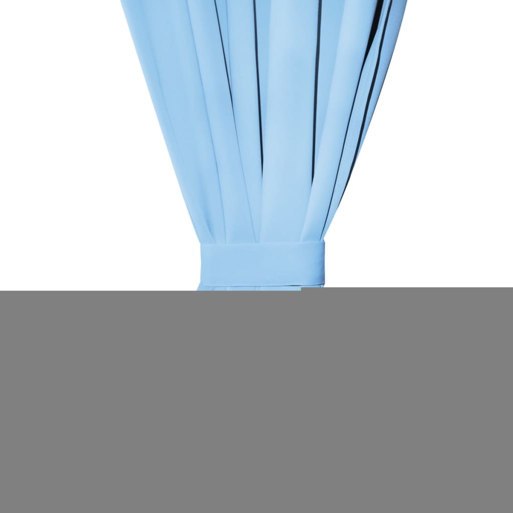 Vidaxl záclony s kovovými prsteny Blackout 135x245 Turquoise 2 STS