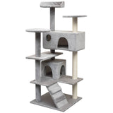 Vidaxl Cat Stracing Post avec sisal Scratch Posts 125 cm Gray