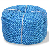 Vidaxl rope twisted 10 mm 100 m polypropylene blue