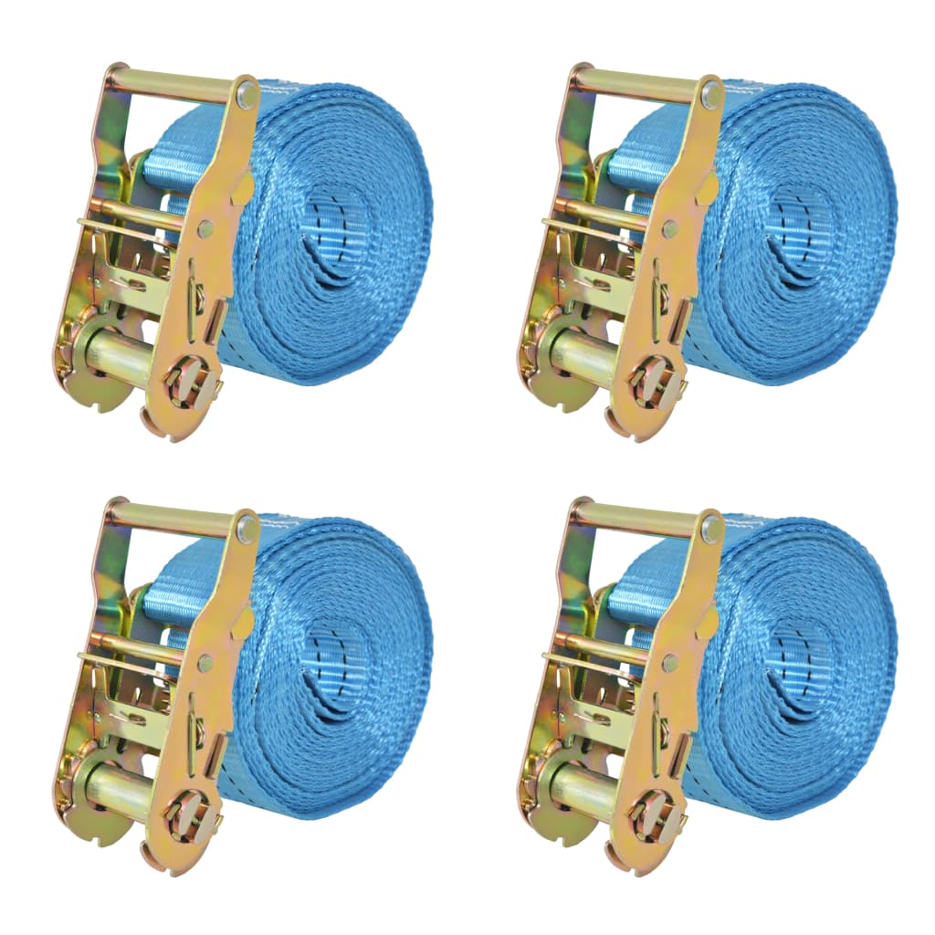 Vidaxl Span tires 2 tons 6mx38mm blue 4 pcs